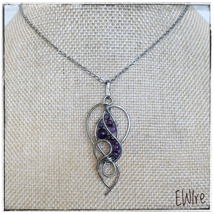 Lila ametiszt tünde medál - ékszer - nyaklánc - medál - Meska.hu