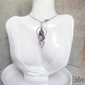 Lila ametiszt tünde medál - ékszer - nyaklánc - medál - Meska.hu