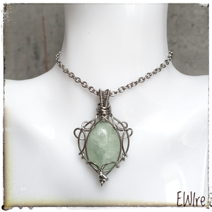 Fluorit ásvány medál orvosi fém - ékszer - nyaklánc - medál - Meska.hu