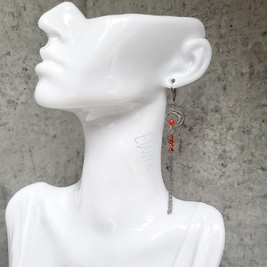 Cirkon gyöngyös hosszú fantázia fülbevaló, drótékszer - ékszer - fülbevaló - lógó fülbevaló - Meska.hu