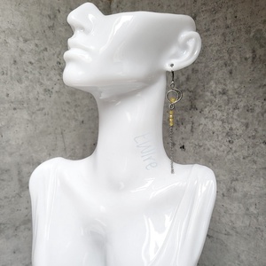 Cirkon gyöngyös hosszú fantázia fülbevaló, drótékszer - ékszer - fülbevaló - lógó fülbevaló - Meska.hu