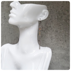 Cirkon gyöngyös hosszú fantázia fülbevaló, drótékszer - ékszer - fülbevaló - lógó fülbevaló - Meska.hu