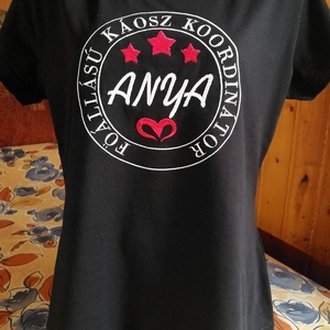 Főállású anya - női póló, Ruha & Divat, Női ruha, Póló, felső, Hímzés, MESKA