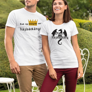 Házisárkányos páros póló - ruha & divat - páros szett - női-férfi páros szett - Meska.hu