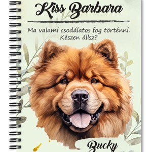 Személyre szabható - Csau Csau portré mintás A5-ös füzet, Otthon & Életmód, Papír, írószer, Jegyzetfüzet & Napló, , MESKA