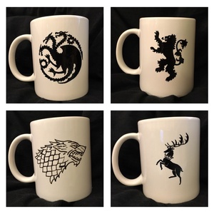 Trónok harca Game of thrones bögre Stark vagy Lannister ház jelével (férfi ajándék) -  - Meska.hu