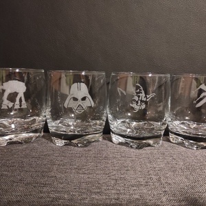STAR WARS whiskeys üveg pohár készlet (szett) kézzel gravírozott  férfi ajándék, bögre, Csillagok háborúja - otthon & életmód - Meska.hu