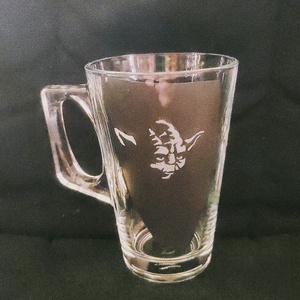 STAR WARS  üveg bögre OPCIONALISAN névvel (café latte, tea, pohár, bögre) kézzel gravírozott  férfi ajándék - Meska.hu
