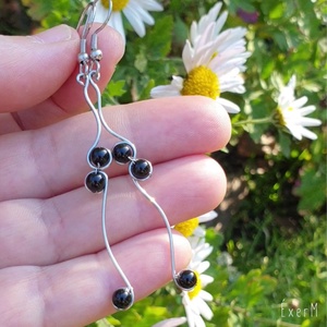Black berries ásvány fülbevaló - ékszer - fülbevaló - lógó fülbevaló - Meska.hu