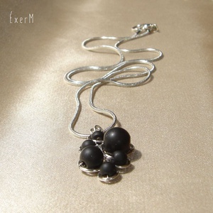 Black grapes ásvány fürt medálos nyaklánc, Ékszer, Nyaklánc, Medálos nyaklánc, Ékszerkészítés, Fémmegmunkálás, MESKA