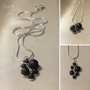 Black grapes ásvány fürt medálos nyaklánc - ékszer - nyaklánc - medálos nyaklánc - Meska.hu