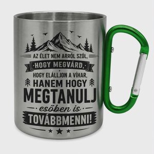 Karabíneres fém bögre 300ml - otthon & életmód - konyhafelszerelés, tálalás - tálalás - bögre & csésze - Meska.hu