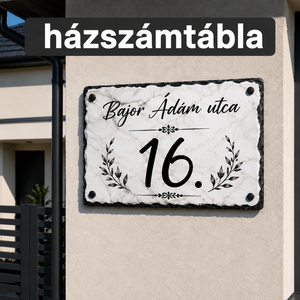 Egyedi Házszám tábla - otthon & életmód - ház & kert - házszám - Meska.hu