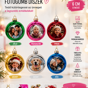Egyedi Fényképes Karácsonyfagömb - karácsony - karácsonyi lakásdekoráció - karácsonyfadíszek - Meska.hu