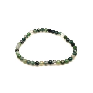 Achát moha ásvány karkötő golyós 4mm, Ékszer, Karkötő, Ásványkarkötő, , MESKA