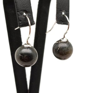 Fülbevaló golyó labradorit bedugós 11-12mm, Ékszer, Fülbevaló, Lógó fülbevaló, , MESKA