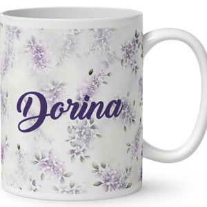 Névvel kérhető - Cuki levendulás manólány levéllel mintás bögre - otthon & életmód - konyhafelszerelés, tálalás - tálalás - bögre & csésze - Meska.hu