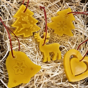 Méhviasz karácsonyi dísz - Meska.hu