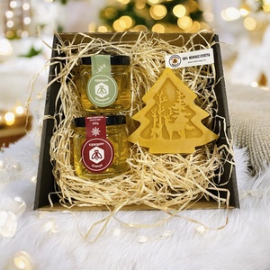 Keleti fűszeres és kakukkfüves méz ajándékcsomag választható gyertyával - Meska.hu