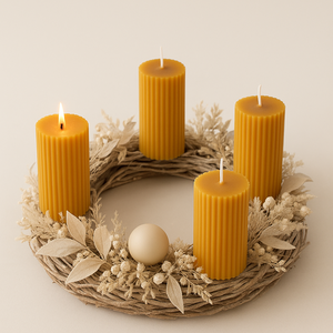 4 darabos méhviasz gyertya csomag - Meska.hu