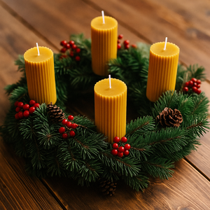 4 darabos méhviasz gyertya csomag - otthon & életmód - gyertya, illat, aroma - aromalámpa - Meska.hu