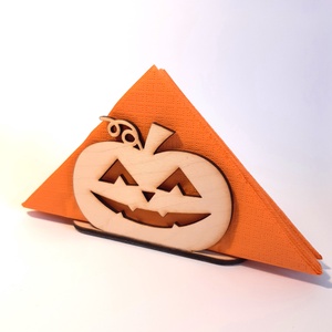 Halloween tök szalvéta tartó, Otthon & Életmód, Dekoráció, Halloween, Halloweeni dekoráció, Famegmunkálás, MESKA