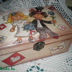 Névreszóló ajándékdoboz  esküvőre 6 rekeszes   -  - Meska.hu