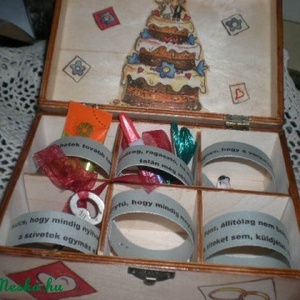 Névreszóló ajándékdoboz  esküvőre 6 rekeszes   -  - Meska.hu