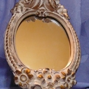 Fa faragott kézi tükör -  - Meska.hu