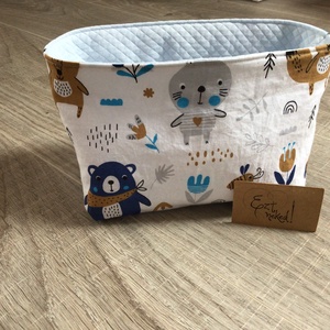 Textil tároló - erdei állatos - táska & tok - pelenkatáska - pelenkatartó tok - Meska.hu
