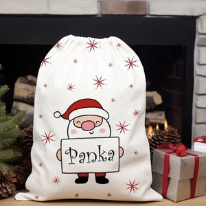Mikulás zsák névre szóló, Karácsony, Mikulás, Mikulás zsák, Varrás, MESKA