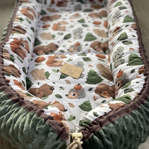 Erdei állatos Babafészek - otthon & életmód - babaszoba, gyerekszoba - babaszoba, gyerekszoba - Meska.hu