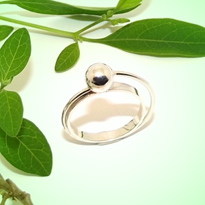 Golyós, női ezüst gyűrű (EGY.225), Ékszer, Gyűrű, Kerek gyűrű, Ékszerkészítés, Ötvös, MESKA