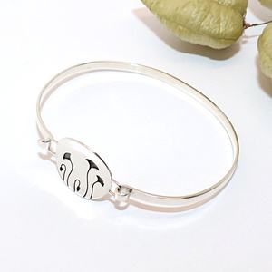 Antikolt pipacsos, női ezüst karkötő, 18 cm (EPK.35) - ékszer - karkötő - karperec - Meska.hu