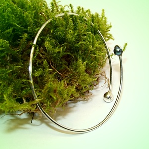 Szürke igazgyöngy és gömb, női ezüst karkötő, állítható (EIK.02) - ékszer - karkötő - gyöngyös karkötő - Meska.hu Szürke igazgyöngy és gömb, női ezüst karkötő, állítható (EIK.02) - ékszer - karkötő - gyöngyös karkötő - Meska.hu