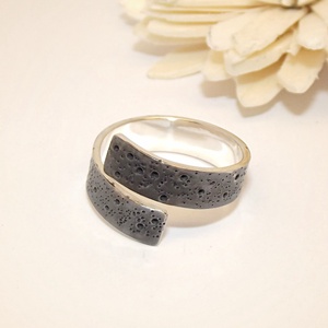 Csavart, antikolt, női ezüst gyűrű, 59-es méret, állítható (VCSA.06), Ékszer, Gyűrű, Statement gyűrű, Ékszerkészítés, Ötvös, Meska