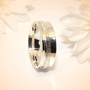 Homorú, karcolt karikával, női ezüst gyűrű, 58-as méret (VHO.14), Ékszer, Gyűrű, Statement gyűrű, Ékszerkészítés, Ötvös, MESKA
