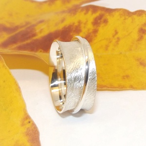 Homorú, huzal karikával, női ezüst gyűrű, 57-es méret (VHO.18) - ékszer - gyűrű - statement gyűrű - Meska.hu