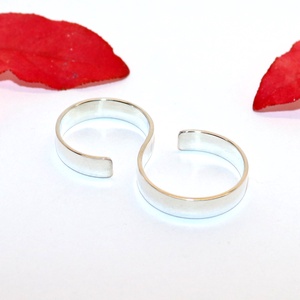 Két ujjas, női ezüst gyűrű, 58-as és 55-ös méret, állítható (EGY.229) - ékszer - gyűrű - statement gyűrű - Meska.hu