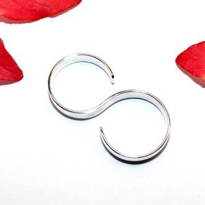 Két ujjas, női ezüst gyűrű, 58-as és 55-ös méret, állítható (EGY.229) - ékszer - gyűrű - statement gyűrű - Meska.hu