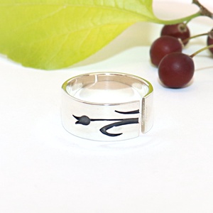 Antikolt, tulipános, nyitott, női ezüst gyűrű, 57-es méret, állítható (ETK.27) - ékszer - gyűrű - kerek gyűrű - Meska.hu