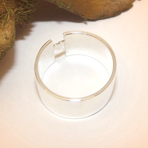 Széles karika szívvel, fényes, női ezüst gyűrű (VSZÉ.34)  - ékszer - gyűrű - kerek gyűrű - Meska.hu
