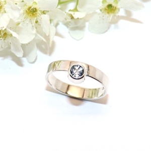 Aquamarinos, női ezüst gyűrű, 55-ös méret (EGY.248), Ékszer, Gyűrű, Szoliter gyűrű, Ékszerkészítés, Ötvös, MESKA