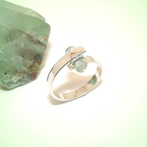 Berill, női ezüst gyűrű, 55-ös méret (EGY.194), Ékszer, Gyűrű, Statement gyűrű, Ékszerkészítés, Ötvös, MESKA