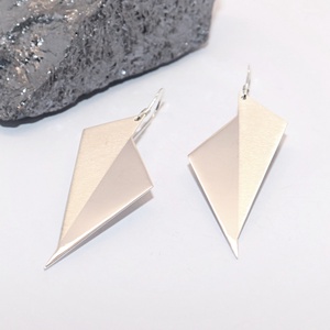Háromszögek, női ezüst fülbevaló pár (EF.174) - Meska.hu