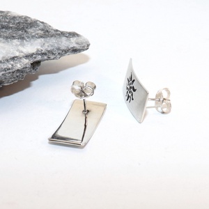 Havasi gyopár, női ezüst fülbevaló pár (EF.199) - ékszer - fülbevaló - lógó fülbevaló - Meska.hu