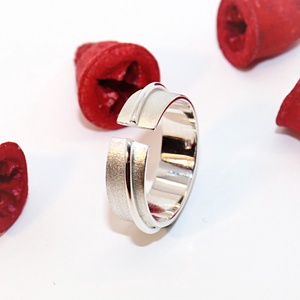 Karikagyűrű huzallal, ezüst gyűrű, 58-as méret, állítható (EGY.173), Ékszer, Gyűrű, Kerek gyűrű, Ékszerkészítés, Ötvös, MESKA