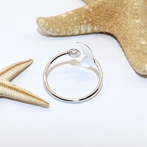 Delfin uszony fehér igazgyönggyel, női ezüst gyűrű, 62-es méret, állítható (EGY.291) - ékszer - gyűrű - gyöngyös gyűrű - Meska.hu