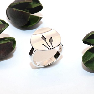 Rózsa mintás, női ezüst gyűrű, 57-es méret, állítható (EGY.010), Ékszer, Gyűrű, Statement gyűrű, Ékszerkészítés, Ötvös, MESKA