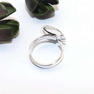 Rózsa mintás, női ezüst gyűrű, 57-es méret, állítható (EGY.010) - ékszer - gyűrű - statement gyűrű - Meska.hu